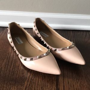 Camssoo nude women’s spiky flats